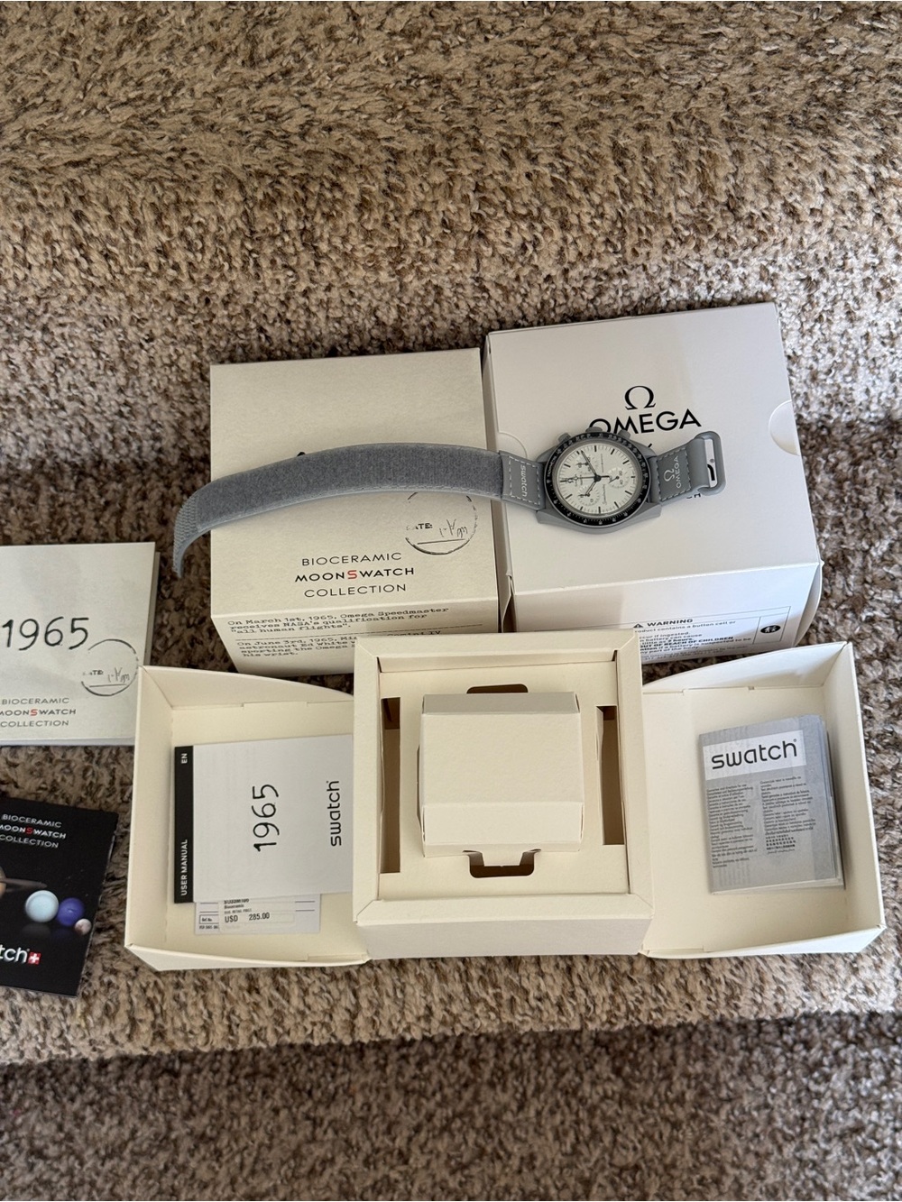 OMEGA X SWATCH 1965 SpeedMaster Moonswatch Brand New limited edition Watch - Picture 11 of 13